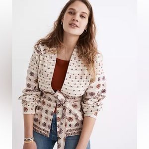 Madewell Jacquard Wrap Jacket Size Small